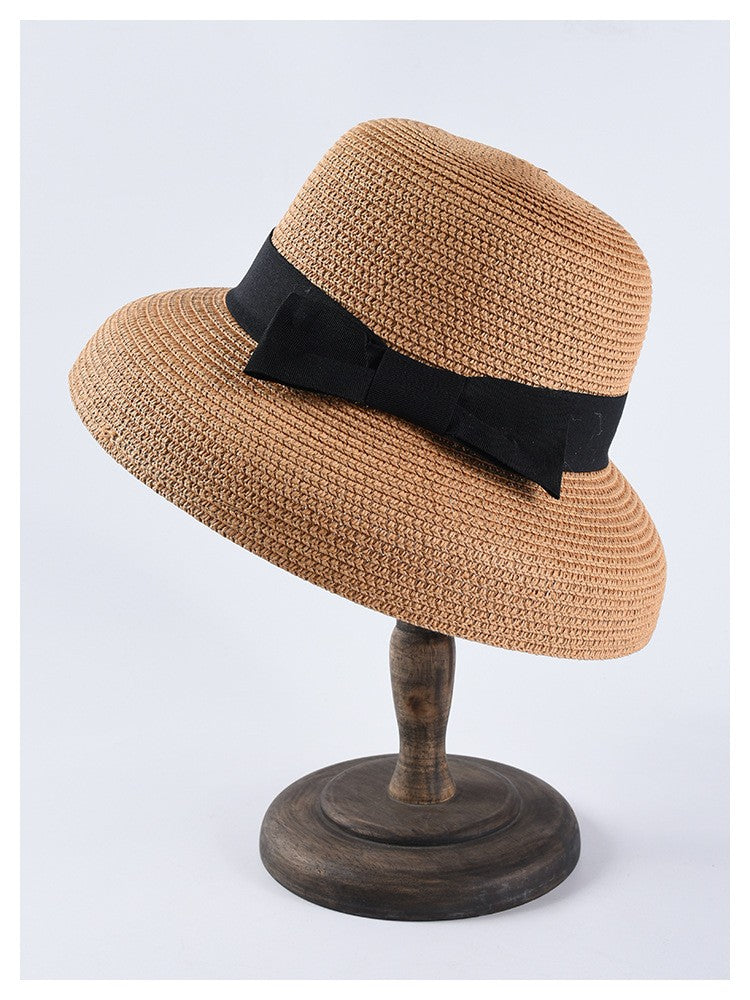 USPOP New women sun hats fashion bow straw hats casual summer wide brim drooping beach hat female summer hat
