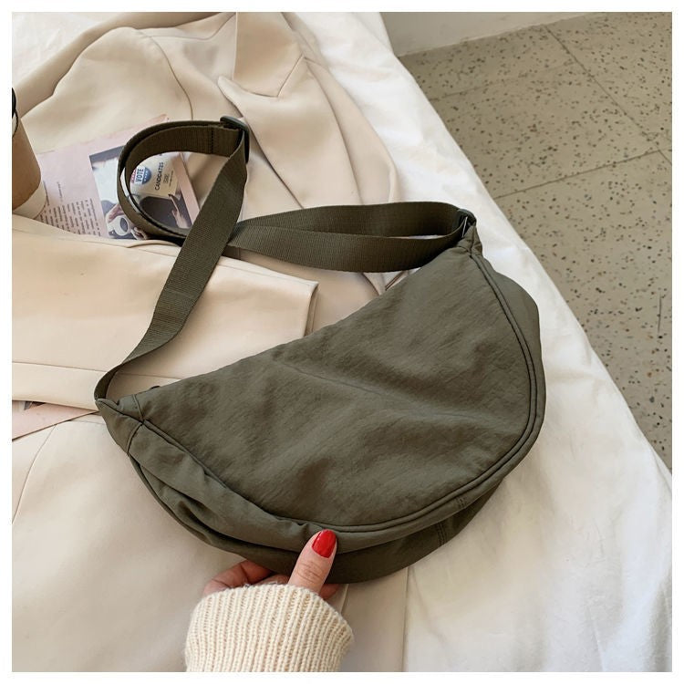 Upgraded Version Simple Design Women's Messenger Bag Nylon Hobos Small Shoulder Bags Vintage Female Girls Purse Cloth Handbags