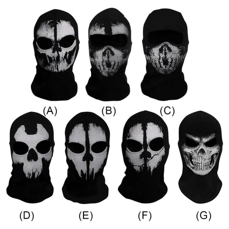 Halloween new mask Black Mask Balaclava Beanies Hats Men Ghost Skull Full Face Warmly Mask Hood Beanie Ggorros Hombre Casquette