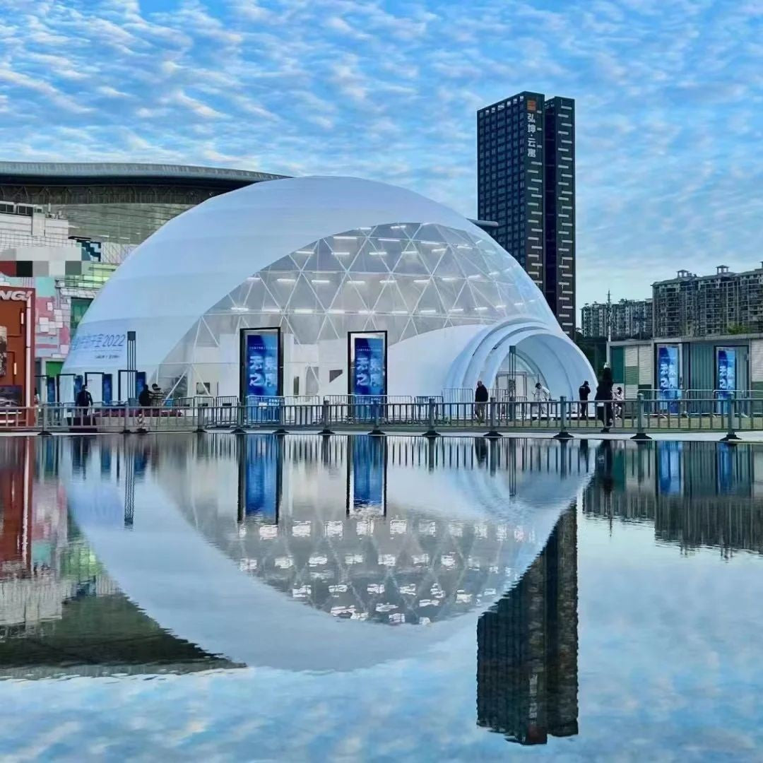 Geodesic Dome Manor greenhouse Tent Leisure Resort Vacation Outdoor Glamping Round Tent Transparent Starry Sky Luxury Hotel Dome