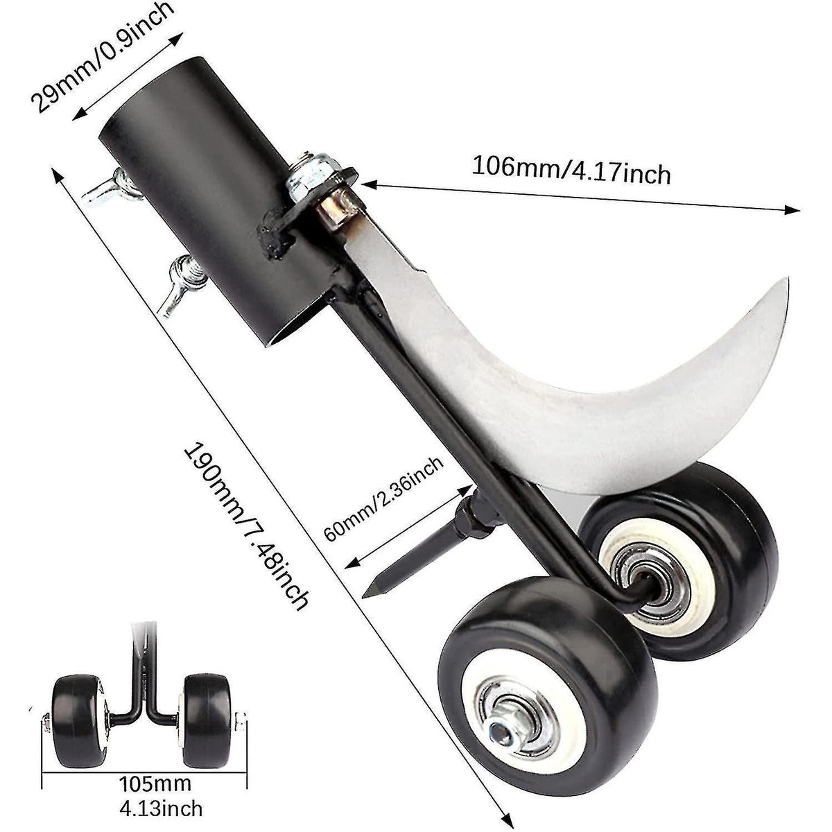 1pcs Stand-Up Manual Weed Puller with Wheels, Weed Hook, Roller Crack Weeder for Gardens, Lawns, Sidewalks, Driveways