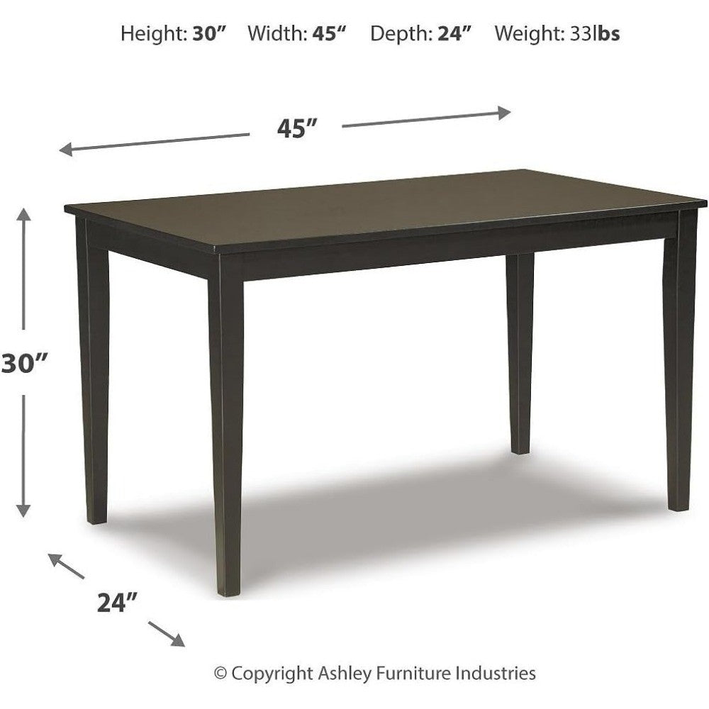 Ashley Kimonte Signature Rectangular Black Dining Table