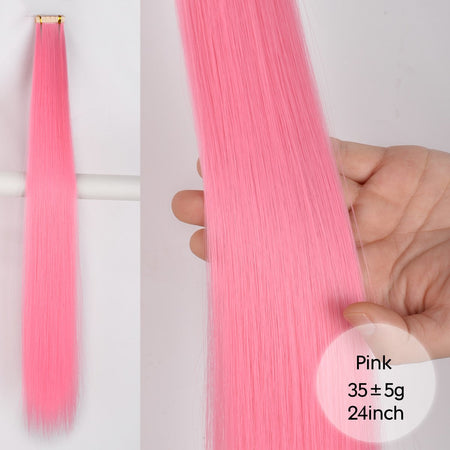 Synthetic Straight Tape In Hair Extensions 10pcs Natural Hair Extension 24inch For Women Invisible Double Sided Free Style