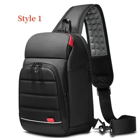 Men's Chest Bag Sling Bags for Men Waterproof Messenger Handbags Crossbody Shoulder Bag with USB Charging Husband Gift Bolsas