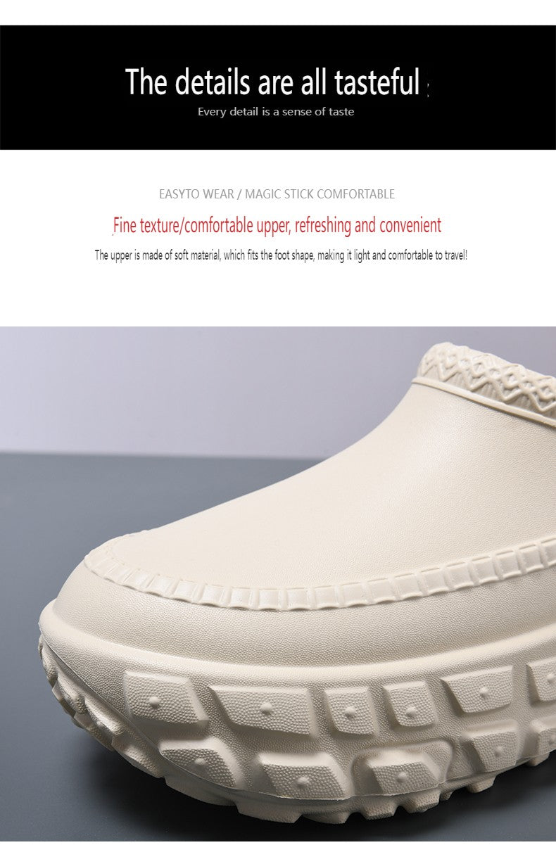 2025 New Men's Waterproof Non-slip Chef Shoes Lightweight Non-slip Wear-resistant Braid Toe Sandals Nurse Shoes