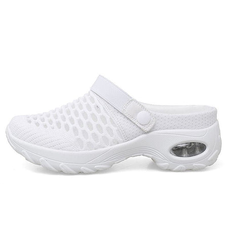 Women Walking Shoes Air Cushion Slip-On Orthopedic Diabetic Ladies Platform Mules Mesh Lightweight Slipper Wedge Female Sneaker