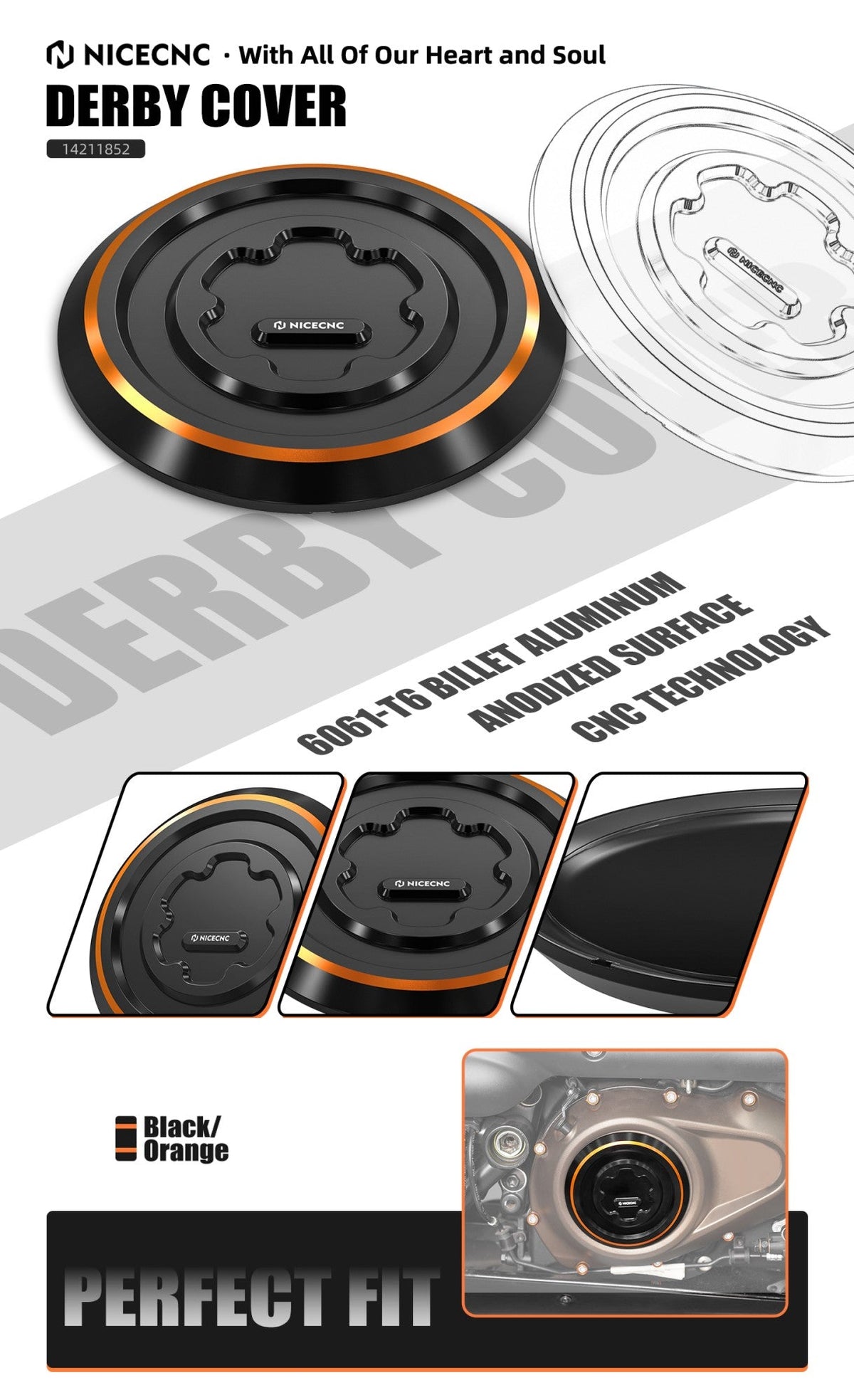 For Harley Sportster S RH1250S 2021-2024 NICECNC Clutch Cover Right Side Pan America 1250 RA1250 21-24 Nightster RH975 23-24