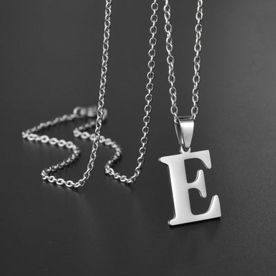 26 Alphabet Letters A-Z Name Pendant Stainless Steel Necklace Initial Minimalist Necklaces For Men Women Fashion Gifts Wholesale