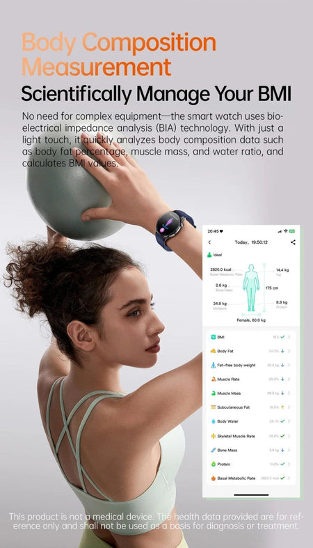 XIAOMI 704505 New ECG+PPG Smartwatch Precise Uric Acid Blood Lipids Pressure Body Analysis Smart Watch Men BT Call NFC Watches