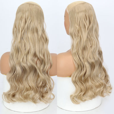 Long Straight Hairstyle 5 Clip Natural Hair Extension Synthetic Fiber Heat-Resistant Hairpiece 22"32" Black Brown Blonde