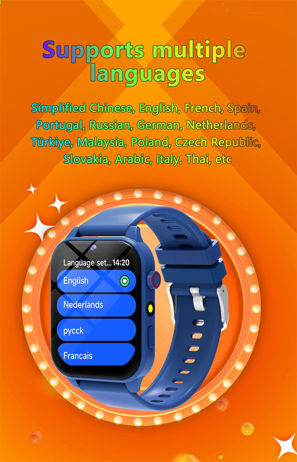 2025 New Children Smart Watch Alarm Clock LED Flashlight Waterproof Kid Watches HD Camera Take Photo Puzzle Game Smartwatch Girl