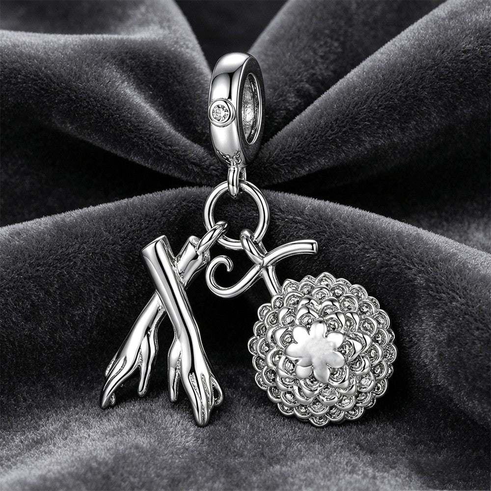 Nicole Robin Akuma No Mi Anime Flower-Flower Fruit Charms for Original 925 Charms Bracelet Silver Charm Bead for Women Jewelry
