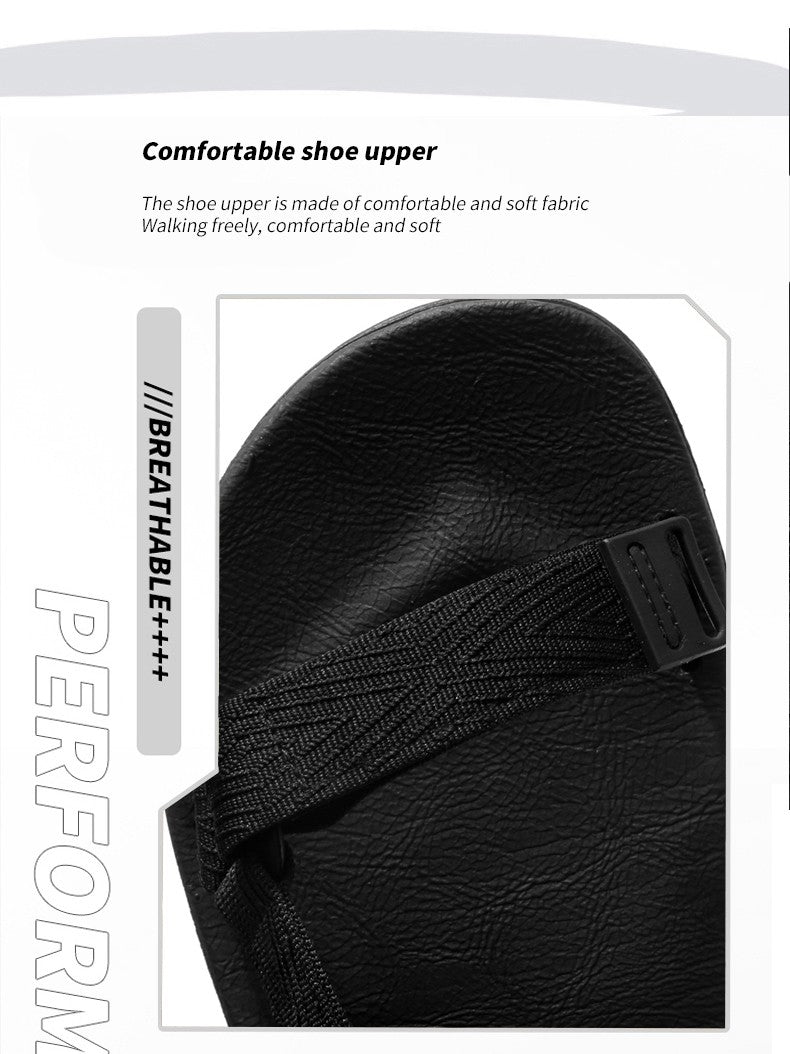 Black Men's Outdoor Casual Arch Support Sandals Anti-Slip Breathable Beach Holiday Sports Sandals for Summer Walking Size 40-45