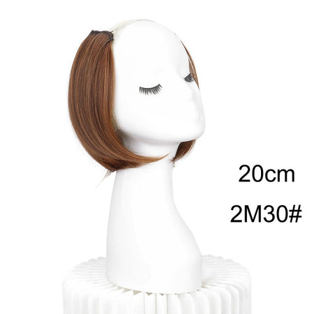 20/30cm Synthetic Short Straight Internal Buckle V-shaped Half Head 4Clips Hair Extension Invisible  Hairpiece for Women 2026