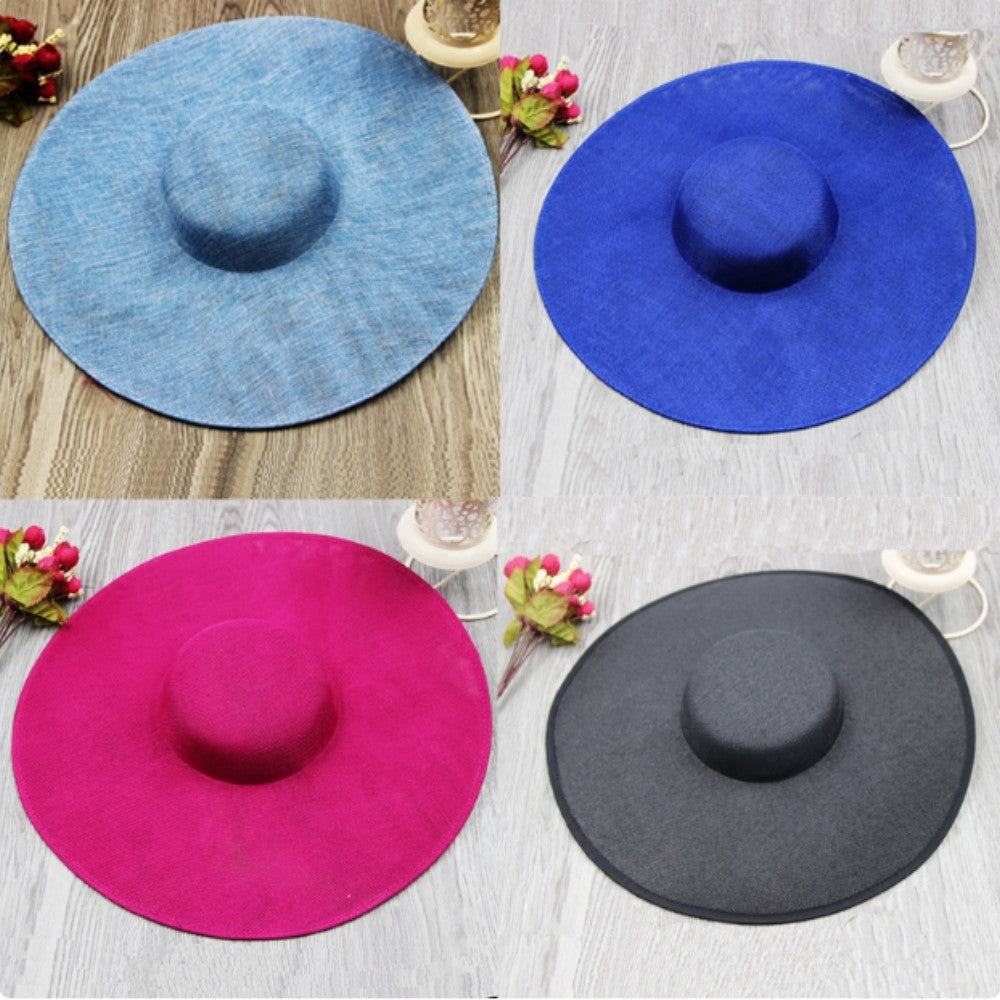 Fashion Ladies 38CM Round Fascinators Beses Wedding Headdress Ladies Millinery Hat Fascinator DIY Hair Accessories