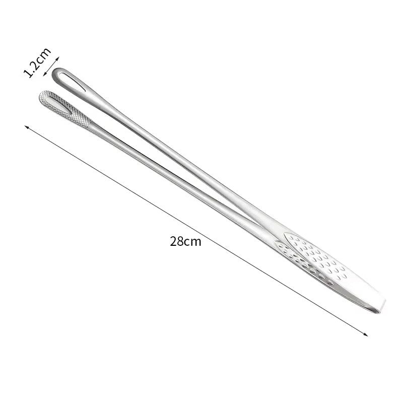 Stainless Steel Kitchen Tongs for Barbecue, Grill, Cooking, Salad, Meat, Buffet, and BBQ Tools – Versatile Food Tongs Clip