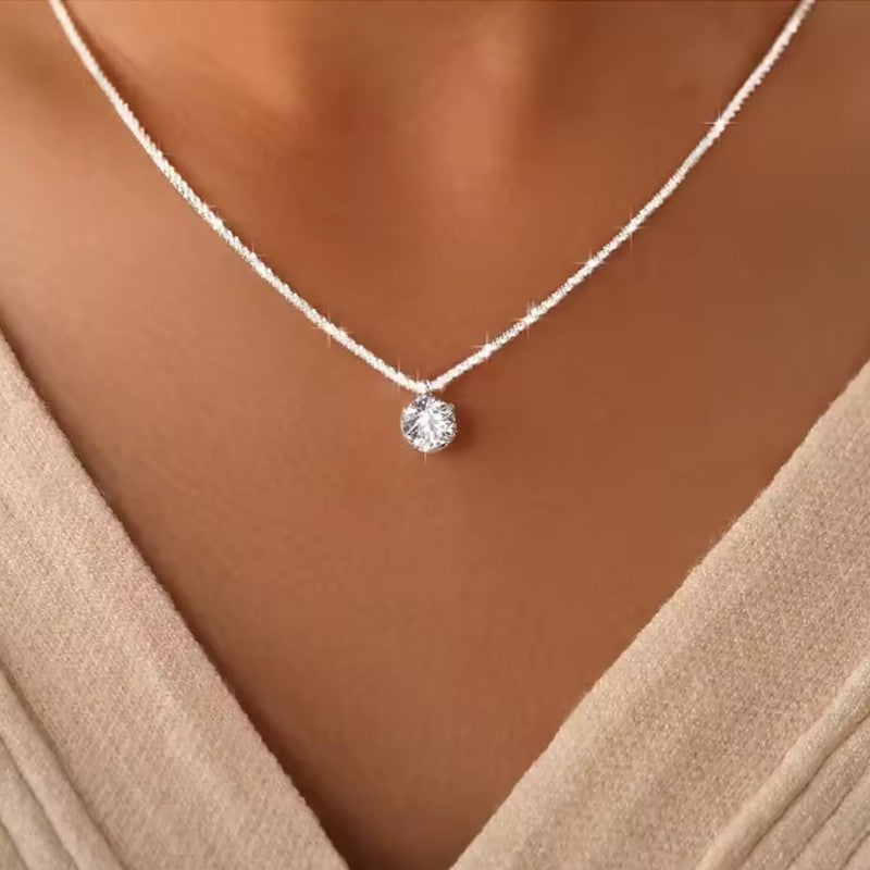 TEN CARATS s925 Sterling Silver VVS1 Moissanite Classic Crown Necklace for Women  Gift GRA Certified Jewelry free delivery