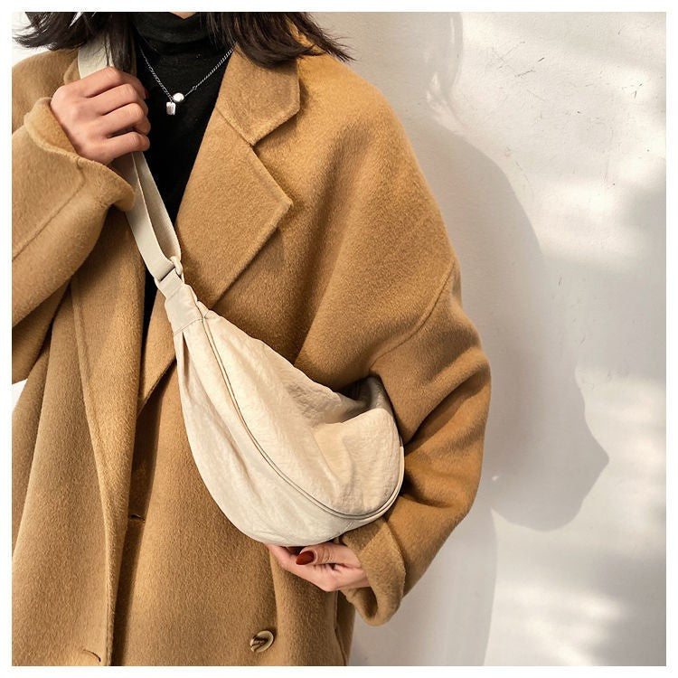 Upgraded Version Simple Design Women's Messenger Bag Nylon Hobos Small Shoulder Bags Vintage Female Girls Purse Cloth Handbags