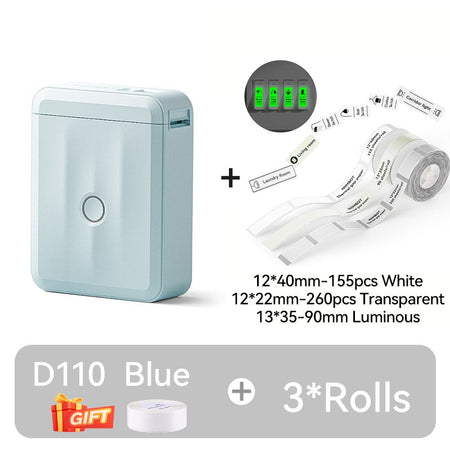 NIIMBOT D110 Upgraded Version Thermal Label Printer Mini Portable Smart Label Maker With Tape for Office Home Kitchen School