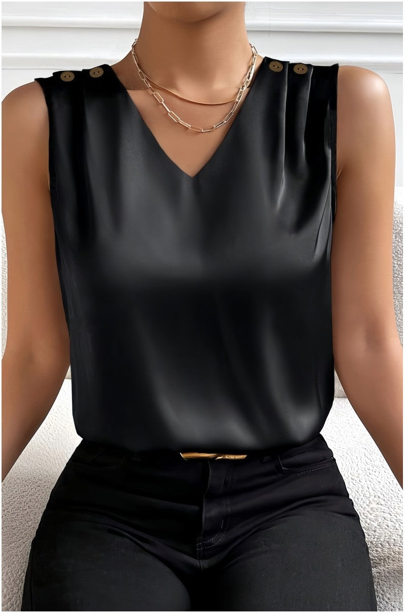 Solid Casual Loose Sleeveless Blouses For Women Fashion Summer Women's Oversized Shirts And Blouses Elegant Youth Female Tops