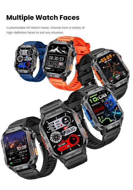 2026New Military Grade GPS Smart Watch Men Built in GPS Compass Altimeter Barometer 3ATM Waterproof 540mAh Sports Bracelet Men
