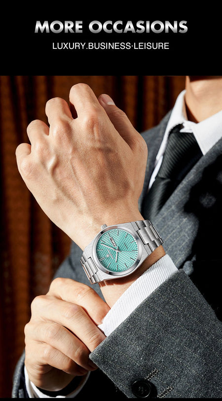 PAAZOMU Original Luxury Men Clock Fashion Luminous Waterproof Chronograph Date Watch For Man Leather Quartz Men's Watches Reloj