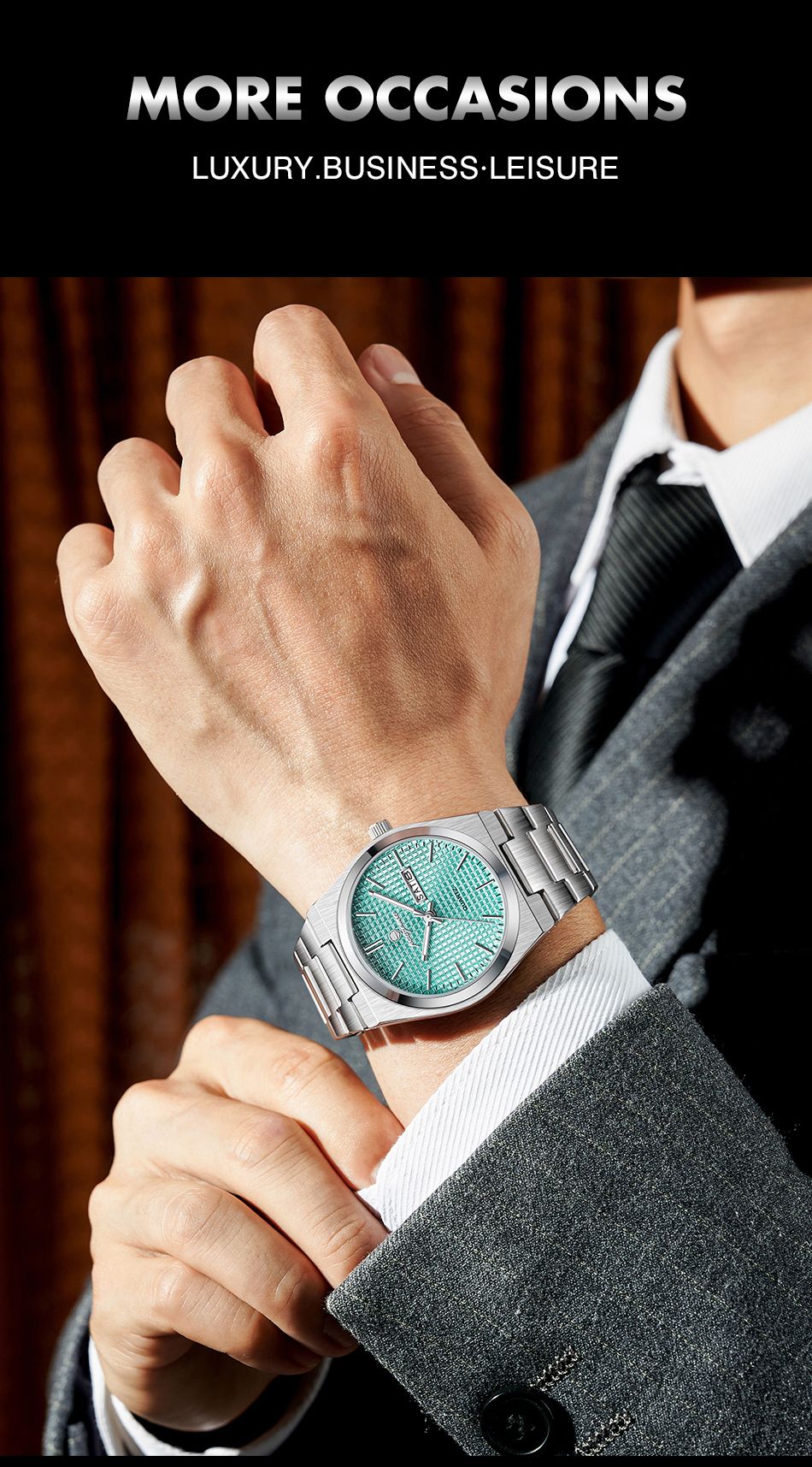 PAAZOMU Original Luxury Men Clock Fashion Luminous Waterproof Chronograph Date Watch For Man Leather Quartz Men's Watches Reloj