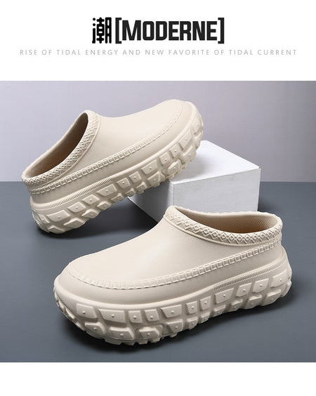 2025 New Men's Waterproof Non-slip Chef Shoes Lightweight Non-slip Wear-resistant Braid Toe Sandals Nurse Shoes
