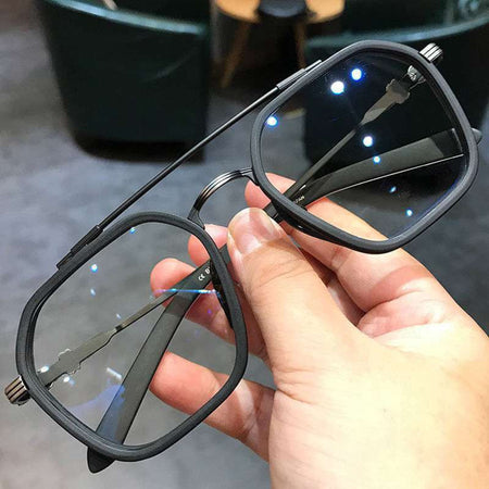 Oversized Myopia Glasses Matte Frame Double Beam Square Blue Light Blocking Men Women Computer Eyewear Diopter -0.5 to -6.0
