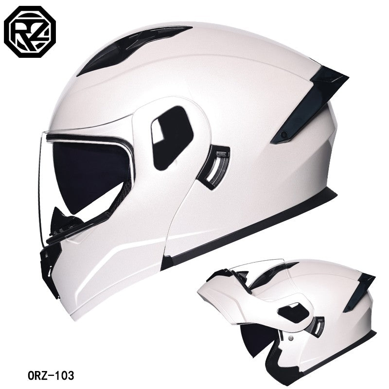 ORZ's latest high-quality motorcycle modular flip helmet ABS material dual lens full helmet DOT batch