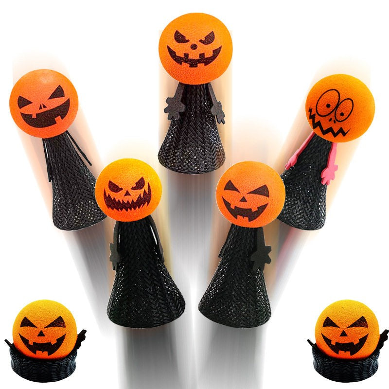Halloween Bouncing Pumpkin Gifts Halloween Decorations Pressing Bouncing Pumpkin Ornament Day of The Dead Party Favors Gifts