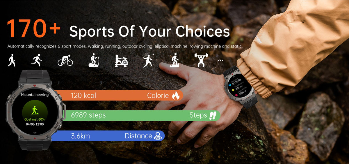 2025 Original T-Rex 3 Ultra Military GPS Smartwatch Built-in GNSS Compass Altimeter 10ATM Waterproof Sports Smartwatch Men Women