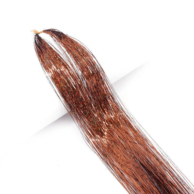 Tinsel Kit with Tools Fairy Hair Tinsel Heat Resistant Sparkling Shiny Tinsel Hair Extensions Colorful Hair Tinsel strands Kit