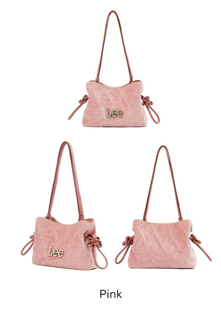 LEE Chinese Knot Denim Blue Women's Handbag Fashion Trend Daily Jeans Medium Size Tote Shoulder Bag for Ladies Commute Tote Bag