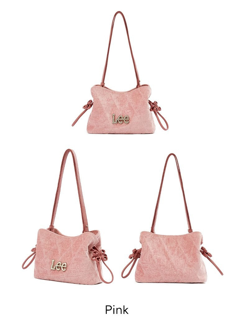 LEE Chinese Knot Denim Blue Women's Handbag Fashion Trend Daily Jeans Medium Size Tote Shoulder Bag for Ladies Commute Tote Bag