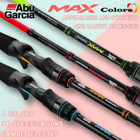 Original Abu garcia Rainbow Fishing Rod 4 colors 2 parts Lure Fishing Rod