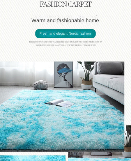 VIKAMA Ultra Soft Shaggy Round Rug Pad Fluffy White Carpet Living Room Home Decor Bedroom Kids Room Salon Thick Pile Carpet