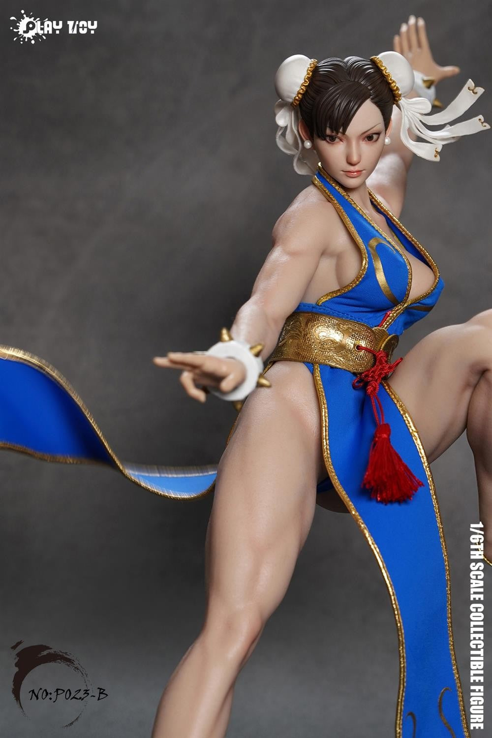 1/6 Scale Chun Li Action Figure P023 - Fighting Goddess with Movable Eyes 12'' Female Soldier Body Model Toy in Stock
