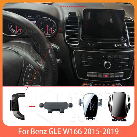 Phone Holde Car For Benz GLE W166 2015-2019 Mobile Support Special Fixed Bracket Base Wireless Charging Stand Accessories