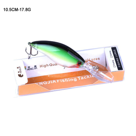 HENGJIA 13G 9CM Fishing Lures Rock Crank Bait Crankbait Minnow  Bass Treble Hooks Swim Hard Lure Baits Wobbler Long Big Tongue