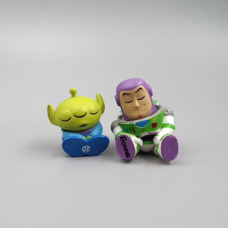 Q Version Anime Figures Cartoon Toy Story Woody Alien Monsters University James P. Sullivan Model Toys Children Christmas Gift