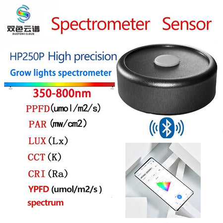 Handheld HP330P Spectral PAR Meter DUOTONE CLOUD Light PPFD Spectrometer for optimal plant growth lights