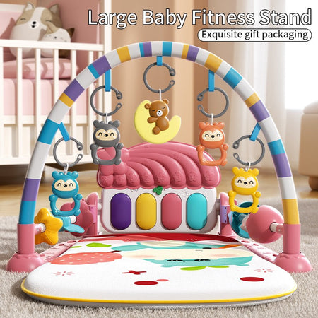 YIMI Baby Play Gym Mat Newborn Musical Playmat Colourful Musical Piano Toy Music Hanging Toy Crawling Blanket