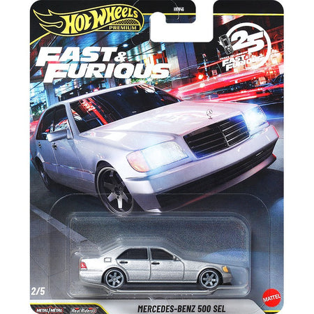 Hot Wheels Premium HNW46 Fast & Furious,Mitsubishi Eclipse Benz 500 Lykan FJ Cruiser,1:43 Diecast Collector's Gift Toys for Kids