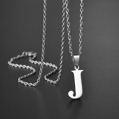 26 Alphabet Letters A-Z Name Pendant Stainless Steel Necklace Initial Minimalist Necklaces For Men Women Fashion Gifts Wholesale