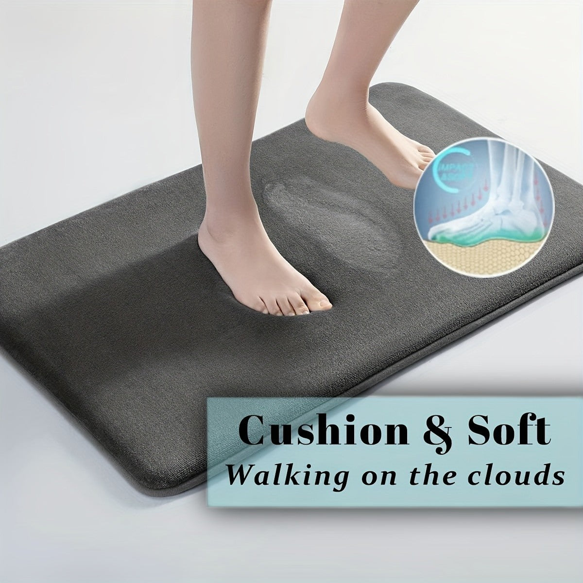 Cartoon Shaped Bathroom Absorbent Foot Mat Shower Room Anti-slip Floor Mat Flannel Printed Dirty Resistant Entrance Mat