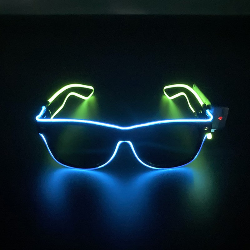 New Cool Wireless Glowing LED Light Up Glasses For Rave Festival Party Luminous Neon Mosaic Sunglasses Club Disco Eye Glasses