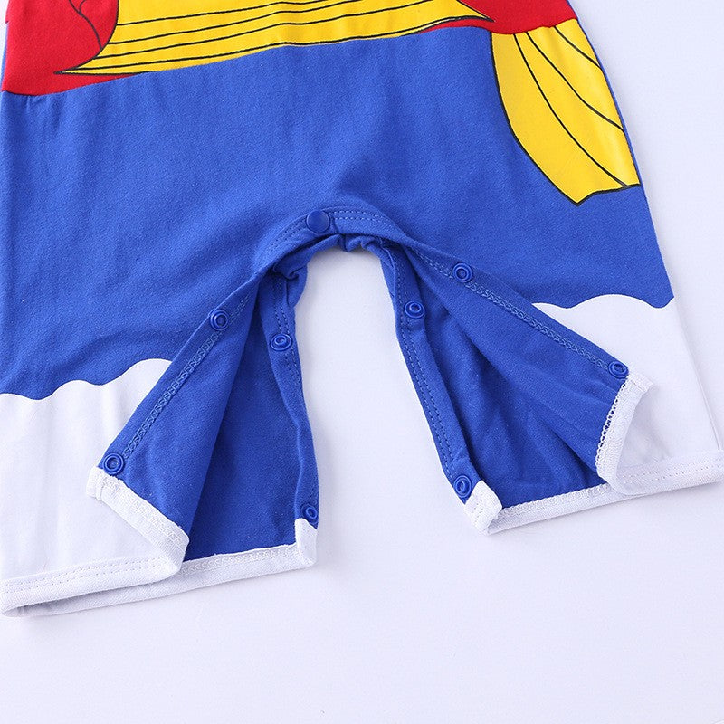 0-2 Years Old Children's Cartoon One-piece Baby Role Play Short-sleeved Romper Kids Cotton Clothes Baby Girl and Boy Clothes