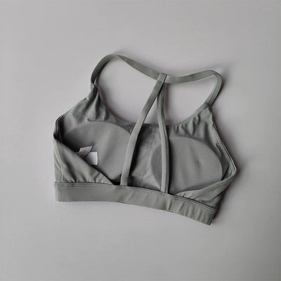 Beautiful Back Sports Underwear Women's Thin Shoulder Strap Hanging Neck Strap Naked Feel bra Yoga Bra Fitness Training Tank Top