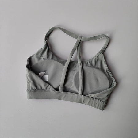 Beautiful Back Sports Underwear Women's Thin Shoulder Strap Hanging Neck Strap Naked Feel bra Yoga Bra Fitness Training Tank Top